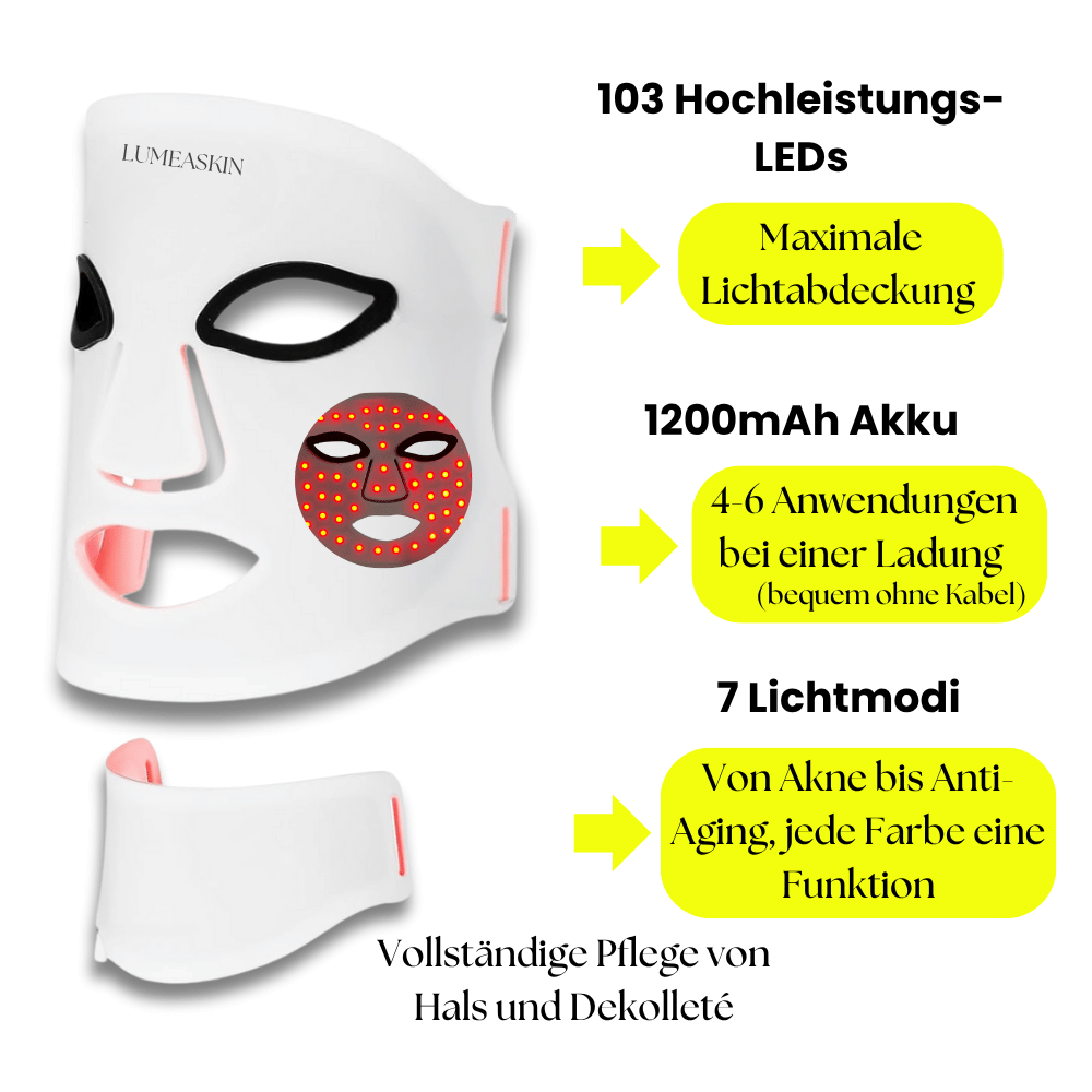 Set 1 - 7in1 Hochfrequenzstab & 7in1 LED Maske + Gratis Gesichtsserum
