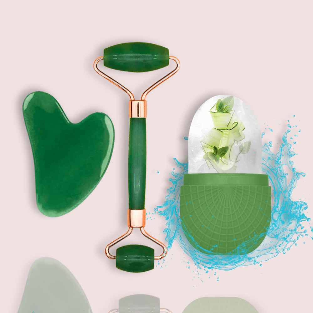GlowRitual Set 1 – 3in1 Gua Sha Selfcare Set + Gratis Gesichtsserum