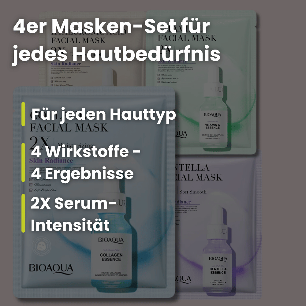 AquaDerma - 20x Feuchtigkeitsspendende Gesichtsmasken