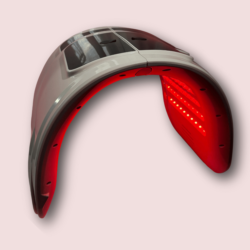 GlowPro 7 Farben LED Gesichtsdampfer – Lichttherapie gegen Falten, Akne & Pigmentflecken – inspiriert von NASA-Studien – Hautverjüngung & Glow für Zuhause – Lumeaskin.