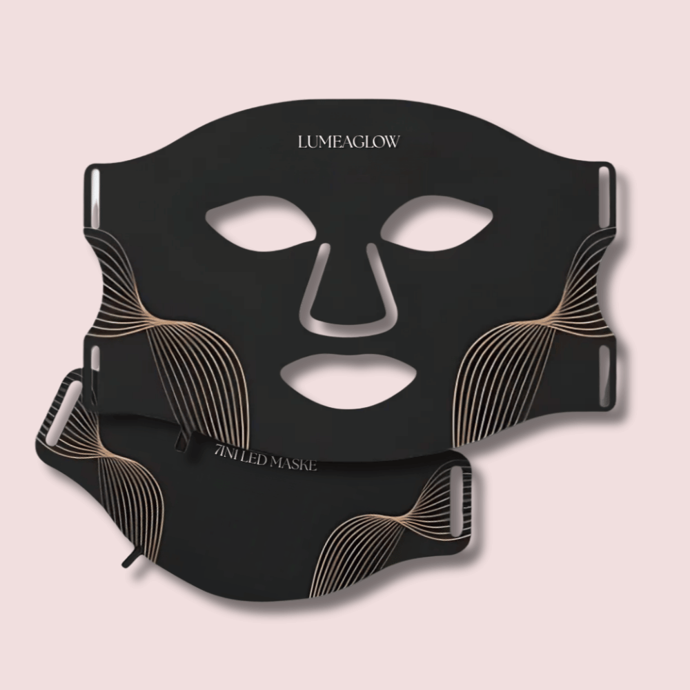 LumeaGlow 7 Farben LED Maske – professionelle Lichttherapie für Zuhause, inspiriert von NASA-Studien – reduziert Falten, mindert Akne & sorgt für strahlende Haut – Lumeaskin.